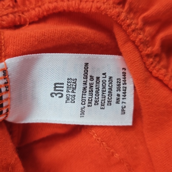 Carter's Ruffle Tee in Orange, Size Baby 3 Months - Picture 4 of 5